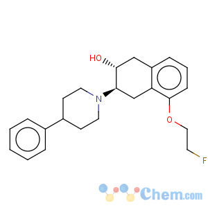 CAS No:153215-70-4 2-Naphthalenol,5-(2-fluoroethoxy)-1,2,3,4-tetrahydro-3-(4-phenyl-1-piperidinyl)-, (2R-trans)-(9CI)