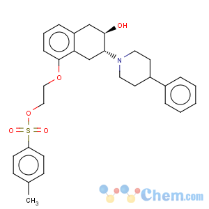 CAS No:153215-71-5 2-Naphthalenol,1,2,3,4-tetrahydro-5-[2-[[(4-methylphenyl)sulfonyl]oxy]ethoxy]-3-(4-phenyl-1-piperidinyl)-,(2R,3R)-