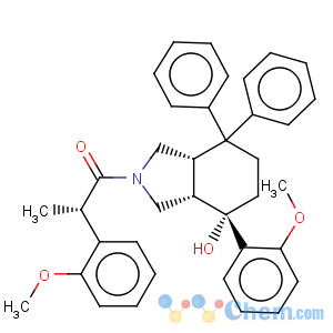 CAS No:153438-49-4 1H-Isoindol-4-ol,octahydro-4-(2-methoxyphenyl)-2-[(2S)-2-(2-methoxyphenyl)-1-oxopropyl]-7,7-diphenyl-,(3aS,4S,7aS)-