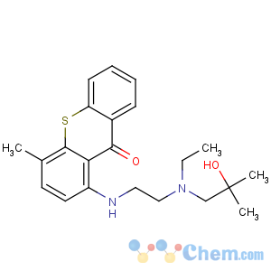 CAS No:15351-04-9 1-[2-[ethyl-(2-hydroxy-2-methylpropyl)amino]ethylamino]-4-<br />methylthioxanthen-9-one