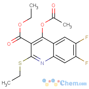 CAS No:154330-68-4 ethyl 4-acetyloxy-2-ethylsulfanyl-6,7-difluoroquinoline-3-carboxylate