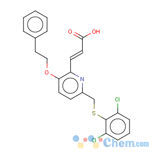CAS No:154413-61-3 2-Propenoic acid,3-[6-[[(2,6-dichlorophenyl)thio]methyl]-3-(2-phenylethoxy)-2-pyridinyl]-, (2E)-