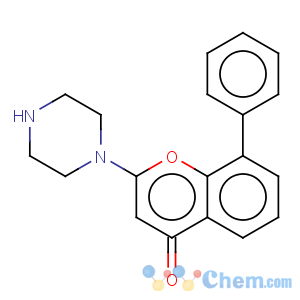 CAS No:154447-38-8 4H-1-Benzopyran-4-one,8-phenyl-2-(1-piperazinyl)-