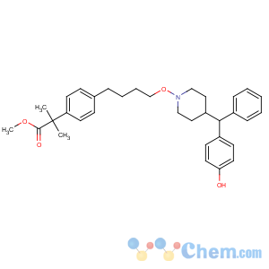 CAS No:154477-55-1 methyl<br />2-[4-[4-[4-[(4-hydroxyphenyl)-phenylmethyl]piperidin-1-yl]oxybutyl]<br />phenyl]-2-methylpropanoate