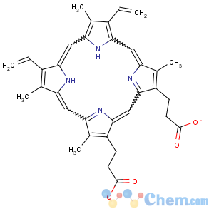 CAS No:15489-47-1 hemin (ferriprotoporphyrin ix chloride), min. 95