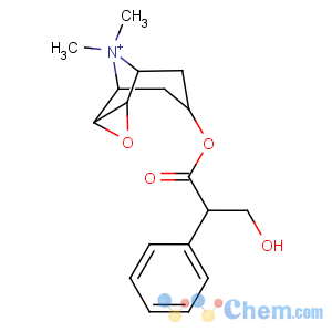CAS No:155-41-9 3-Oxa-9-azoniatricyclo[3.3.1.02,4]nonane,7-[(2S)-3-hydroxy-1-oxo-2-phenylpropoxy]-9,9-dimethyl-, bromide (1:1), (1a,2b,4b,5a,7b)-