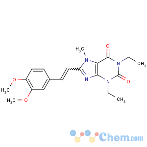 CAS No:155270-99-8 8-[(E)-2-(3,4-dimethoxyphenyl)ethenyl]-1,3-diethyl-7-methylpurine-2,<br />6-dione