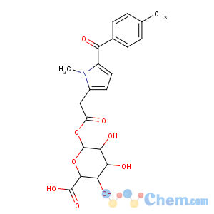 CAS No:155656-10-3 (2S,3S,4S,5R,6S)-3,4,<br />5-trihydroxy-6-[2-[1-methyl-5-(4-methylbenzoyl)pyrrol-2-yl]acetyl]<br />oxyoxane-2-carboxylic acid