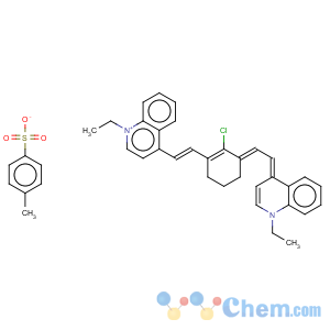 CAS No:155998-77-9 4-[(E)-2-(2-CHLORO-3-((E)-2-[1-ETHYL-4(1H)-QUINOLINYLIDENE]ETHYLIDENE)-1-CYCLOHEXEN-1-YL)ETHENYL]-1-ETHYLQUINOLINIUM 4-METHYLBENZENESULFONATE