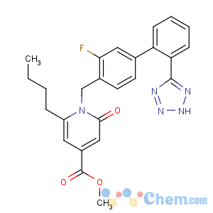 CAS No:156001-18-2 methyl<br />2-butyl-1-[[2-fluoro-4-[2-(2H-tetrazol-5-yl)phenyl]phenyl]methyl]-6-<br />oxopyridine-4-carboxylate