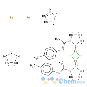 CAS No:156279-08-2 Palladium, di-m-chlorobis[2-[1-[(4-methylphenyl)imino-kN]ethyl]ferrocenyl-kC]di-