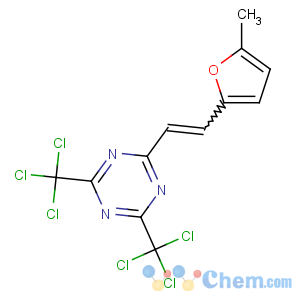 CAS No:156360-76-8 2-[2-(5-methylfuran-2-yl)ethenyl]-4,6-bis(trichloromethyl)-1,3,<br />5-triazine