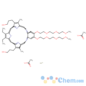 CAS No:156436-89-4 Gadolinium,bis(acetato-kO)[9,10-diethyl-20,21-bis[2-[2-(2-methoxyethoxy)ethoxy]ethoxy]-4,15-dimethyl-8,11-imino-3,6:16,13-dinitrilo-1,18-benzodiazacycloeicosine-5,14-dipropanolato-kN1,kN18,kN23,kN24,kN25]-, hydrate (1:?), (PB-7-11-233'2'4)-