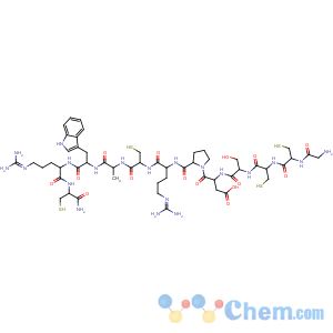 CAS No:156467-85-5 L-Cysteinamide,glycyl-L-cysteinyl-L-cysteinyl-L-seryl-L-a-aspartyl-L-prolyl-L-arginyl-L-cysteinyl-L-alanyl-L-tryptophyl-L-arginyl-,cyclic (2®
