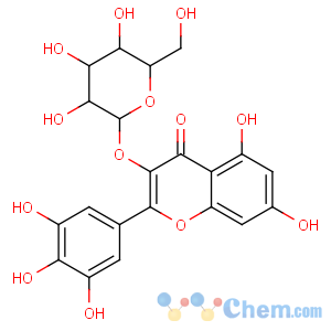 CAS No:15648-86-9 4H-1-Benzopyran-4-one,3-(b-D-galactopyranosyloxy)-5,7-dihydroxy-2-(3,4,5-trihydroxyphenyl)-