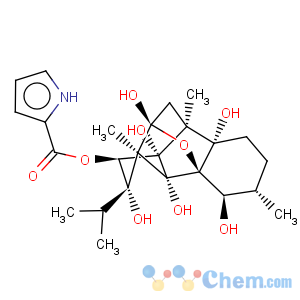 CAS No:15662-33-6 1H-Pyrrole-2-carboxylicacid,(3S,4R,4aR,6S,6aS,7S,8R,8aS,8bR,9S,9aS)-dodecahydro-4,6,7,8a,8b,9a-hexahydroxy-3,6a,9-trimethyl-7-(1-methylethyl)-6,9-methanobenzo[1,2]pentaleno[1,6-bc]furan-8-ylester