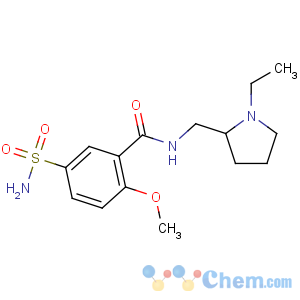 CAS No:15676-16-1 N-[(1-ethylpyrrolidin-2-yl)methyl]-2-methoxy-5-sulfamoylbenzamide