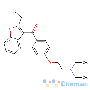 CAS No:15686-63-2 [4-[2-(diethylamino)ethoxy]phenyl]-(2-ethyl-1-benzofuran-3-yl)methanone
