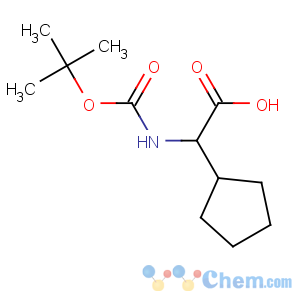 CAS No:156881-63-9 (2R)-2-cyclopentyl-2-[(2-methylpropan-2-yl)oxycarbonylamino]acetic acid