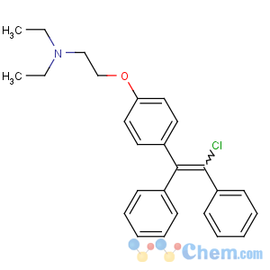 CAS No:15690-55-8 2-[4-[(Z)-2-chloro-1,2-diphenylethenyl]phenoxy]-N,N-diethylethanamine