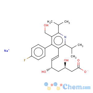 CAS No:157199-28-5 6-Heptenoic acid,7-[4-(4-fluorophenyl)-5-(hydroxymethyl)-2,6-bis(1-methylethyl)-3-pyridinyl]-3,5-dihydroxy-,monosodium salt, [R*,S*-(E)]- (9CI)