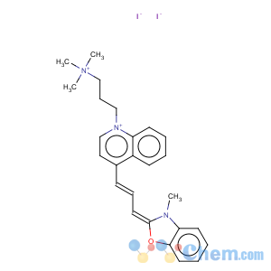 CAS No:157199-62-7 Quinolinium,4-[3-(3-methyl-2(3H)-benzoxazolylidene)- 1-propenyl]-1-[3-(trimethylammonio) propyl]-,diiodide 