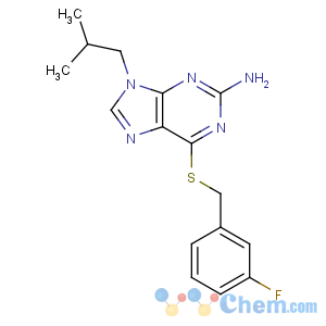 CAS No:1581-25-5 9H-Purin-2-amine,6-[[(3-fluorophenyl)methyl]thio]-9-(2-methylpropyl)-