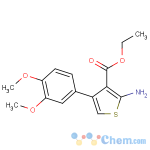 CAS No:15854-12-3 3-Thiophenecarboxylicacid, 2-amino-4-(3,4-dimethoxyphenyl)-, ethyl ester