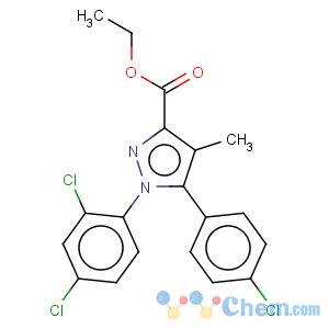CAS No:158941-22-1 1H-Pyrazole-3-carboxylicacid, 5-(4-chlorophenyl)-1-(2,4-dichlorophenyl)-4-methyl-, ethyl ester