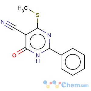 CAS No:15908-64-2 5-Pyrimidinecarbonitrile,1,4-dihydro-6-(methylthio)-4-oxo-2-phenyl-