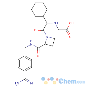 CAS No:159776-70-2 2-[[(1R)-2-[(2S)-2-[(4-carbamimidoylphenyl)methylcarbamoyl]azetidin-1-<br />yl]-1-cyclohexyl-2-oxoethyl]amino]acetic acid