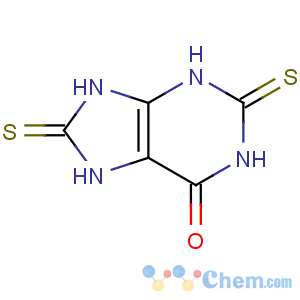 CAS No:15986-32-0 2,8-bis(sulfanylidene)-7,9-dihydro-3H-purin-6-one