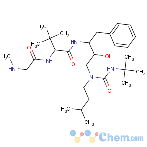 CAS No:159910-86-8 (2R)-N-[(2R,<br />3S)-4-[tert-butylcarbamoyl(3-methylbutyl)amino]-3-hydroxy-1-phenylbutan-<br />2-yl]-3,3-dimethyl-2-[[2-(methylamino)acetyl]amino]butanamide
