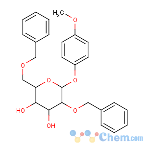 CAS No:159922-50-6 (2R,3R,4S,5R,<br />6S)-6-(4-methoxyphenoxy)-5-phenylmethoxy-2-(phenylmethoxymethyl)oxane-3,<br />4-diol