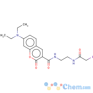 CAS No:160291-50-9 2H-1-Benzopyran-3-carboxamide,7-(diethylamino)-N-[2-[(2-iodoacetyl)amino]ethyl]-2-oxo-