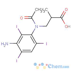 CAS No:16034-77-8 3-(N-acetyl-3-amino-2,4,6-triiodoanilino)-2-methylpropanoic acid