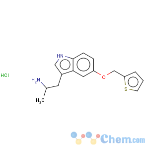 CAS No:160521-72-2 1H-Indole-3-ethanamine,a-methyl-5-(2-thienylmethoxy)-,hydrochloride (1:1)