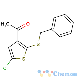 CAS No:160982-09-2 1-(2-benzylsulfanyl-5-chlorothiophen-3-yl)ethanone