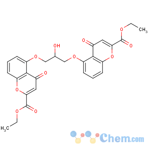 CAS No:16150-45-1 ethyl<br />5-[3-(2-ethoxycarbonyl-4-oxochromen-5-yl)oxy-2-hydroxypropoxy]-4-<br />oxochromene-2-carboxylate