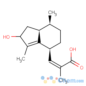 CAS No:1619-16-5 2-Propenoic acid,3-[(1R,4S,7R,7aR)-2,4,5,6,7,7a-hexahydro-1-hydroxy-3,7-dimethyl-1H-inden-4-yl]-2-methyl-,(2E)-