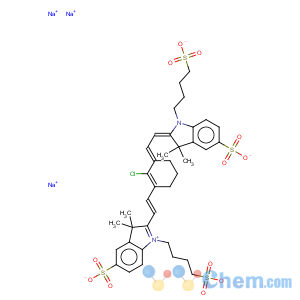 CAS No:162093-39-2 3,3-Dimethyl-2-[2-[2-chloro-3-[2-[1,3-dihydro-3,3-dimethyl-5-sulfo-1-(4-sulfobutyl)-2H-indol-2-ylidene]ethylidene]-1-cyclohexen-1-yl]ethenyl]-5-sulfo-1-(4-sulfobutyl)-3H-indolium inner salt trisodium salt