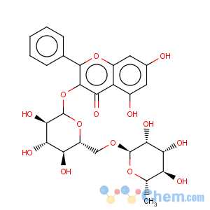 CAS No:16268-50-1 4H-1-Benzopyran-4-one,3-[[6-O-(6-deoxy-a-L-mannopyranosyl)-b-D-glucopyranosyl]oxy]-5,7-dihydroxy-2-phenyl-