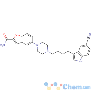 CAS No:163521-12-8 5-[4-[4-(5-cyano-1H-indol-3-yl)butyl]piperazin-1-yl]-1-benzofuran-2-<br />carboxamide