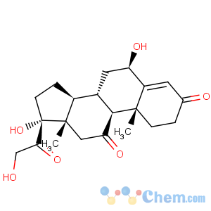 CAS No:16355-28-5 Pregn-4-ene-3,11,20-trione,6,17,21-trihydroxy-, (6b)-