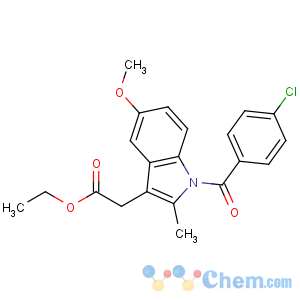 CAS No:16401-99-3 1H-Indole-3-aceticacid, 1-(4-chlorobenzoyl)-5-methoxy-2-methyl-, ethyl ester