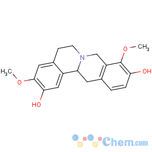 CAS No:16562-13-3 6H-Dibenzo[a,g]quinolizine-2,10-diol,5,8,13,13a-tetrahydro-3,9-dimethoxy-, (13aS)-
