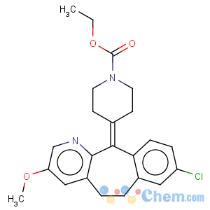 CAS No:165739-73-1 1-Piperidinecarboxylicacid,4-(8-chloro-5,6-dihydro-3-methoxy-11H-benzo[5,6]cyclohepta[1,2-b]pyridin-11-ylidene)-,ethyl ester