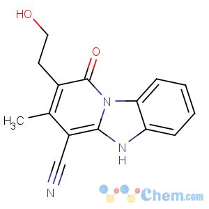 CAS No:166671-26-7 2-(2-hydroxyethyl)-3-methyl-1-oxo-5H-pyrido[1,<br />2-a]benzimidazole-4-carbonitrile