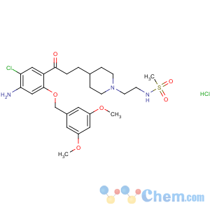 CAS No:167710-87-4 N-[2-[4-[3-[4-amino-5-chloro-2-[(3,<br />5-dimethoxyphenyl)methoxy]phenyl]-3-oxopropyl]piperidin-1-yl]ethyl]<br />methanesulfonamide