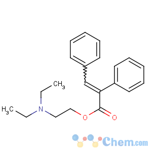 CAS No:1679-75-0 2-(diethylamino)ethyl (E)-2,3-diphenylprop-2-enoate
